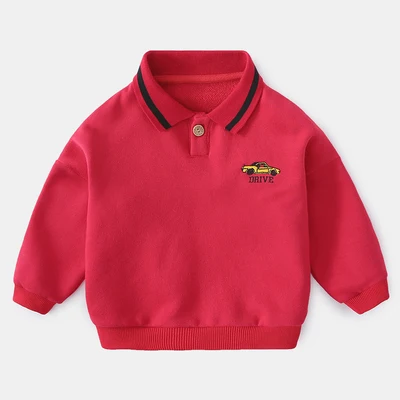 Детская футболка с длинными рукавами на весну и осень - Color: Red