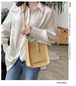 

New pu leather casual messenger bag ladies 2020 new Korean fashion shoulder bag small square bag handbag
