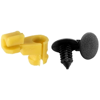 

30Pcs Plastic Car Fender Fir Tree Clips Rivets Retainer & 10x Door Lock 5mm Rod Clip Driver Side Handle Retainer