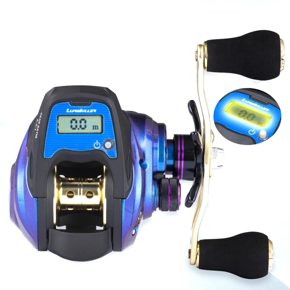 Digital Display Electronic Fishing Reel Gear Ratio Water Depth