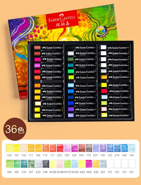 Faber-Castell 36colors Set Soft Oil Pastel Crayons Professional Color –  AOOKMIYA