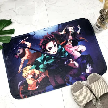 

Demon Slayer: Kimetsu no Yaiba Tomioka Giyuu Anime Soft Rugs Pad Living Room Bedroom Non-slip Carpet Floor Doormat Entrance Mat