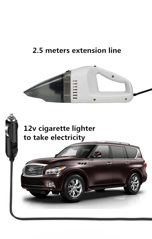 Автомобильный пылесос высокой мощности 60 Вт Портативный Ручной пылесос влажный и сухой автомобильный пылесос 12 В