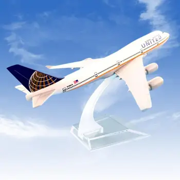 

1/400 United Airliners B747 Diecast Alloy Airplane Plane Model Kids Airliner Simulation Aircraft Toy Collectible Gift Decoration