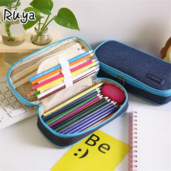 

back to School Pencil Case bag Large Capacity Canvas Pen Curtain Box For Boy Students Gifts Stationery Supplies pencilcase etui