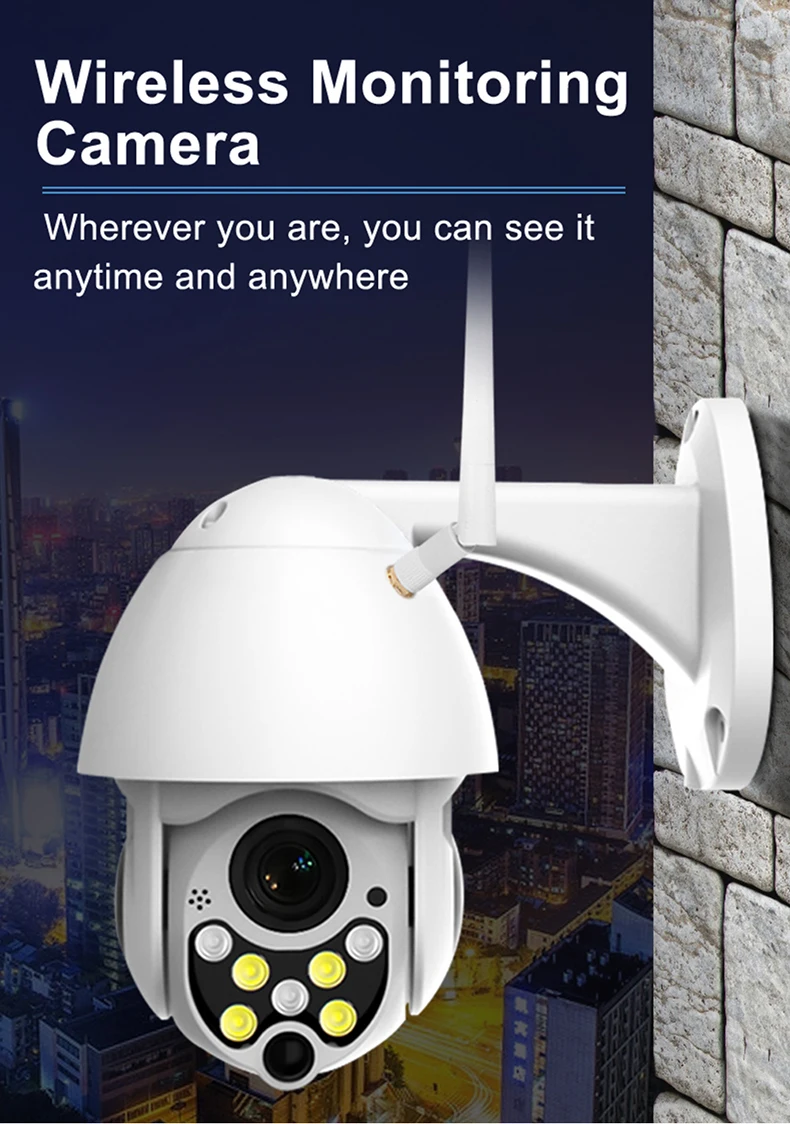 1080P PTZ камера RJ45 Выход Ip камера WiFi наружная водонепроницаемая Wi-fi домашняя скорость купольная ИК-камера наблюдения безопасности домашняя камера CM. P05