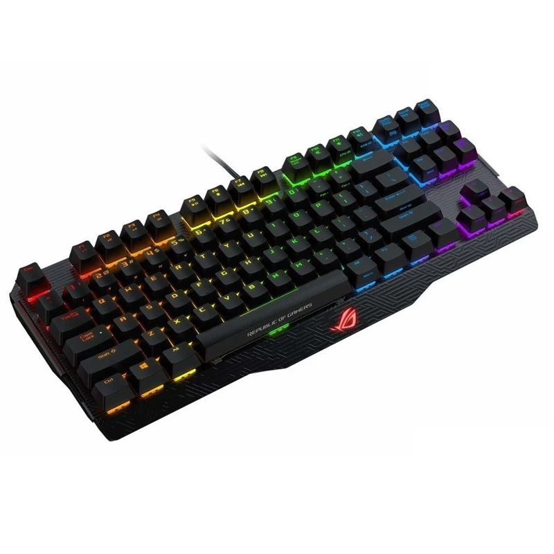Клавиатура ASUS ROG Claymore Core Cherry RGB black проводная, механическая, подсветка клавиш, USB, без NUM PAD, цвет: черный