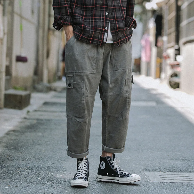 

Wu Airlines Men Straight-Cut Bib Overall CHIC Japanese-style Popular Brand Simple Loose-Fit Trousers Spring INS Wide-Leg Casual
