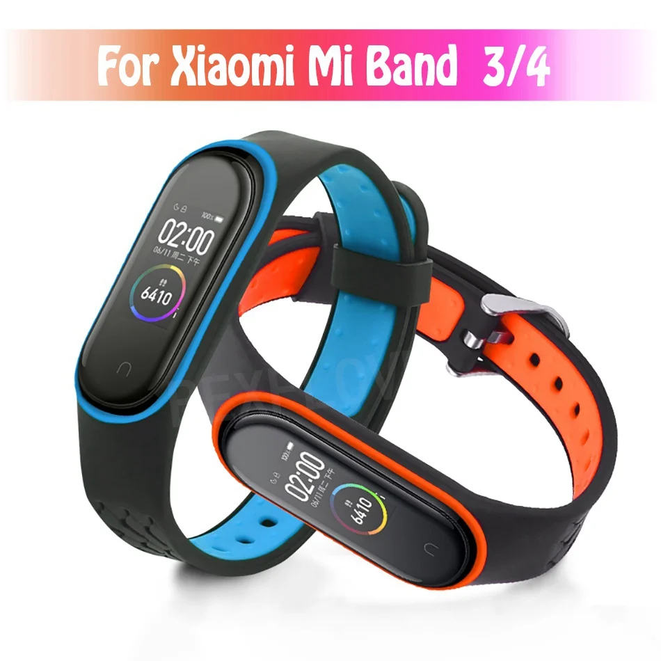 

For Xiaomi Mi Band 4 Sport Strap Watch Silicone Wrist Strap For Mi Band 3/4 Bracelet Smart Miband 4 NFC Strap Correa Accessories