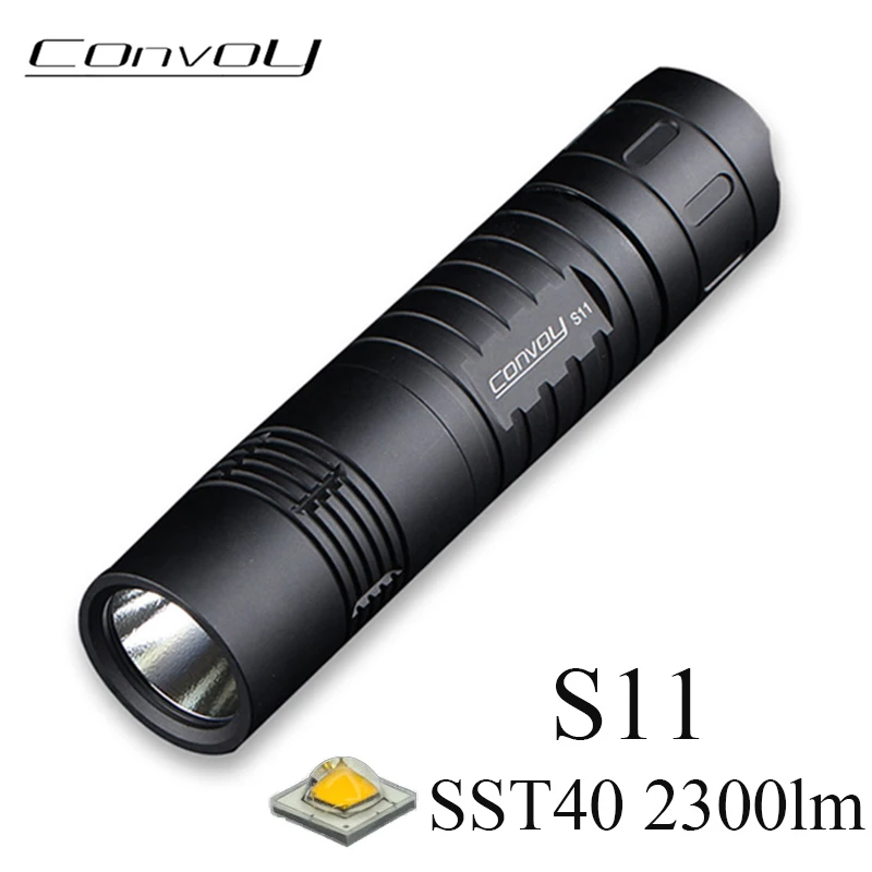 Фонасветильник светодиодный Convoy S11 SST40 18650 лм 26650 дюйма|Фонарики и осветительные