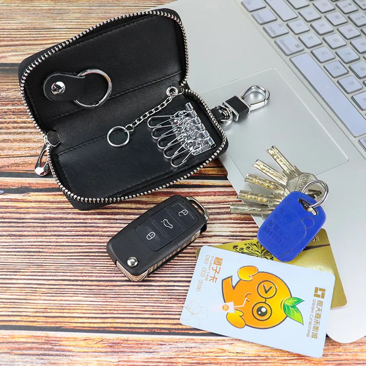 

Guangzhou Supply of Goods Multi-functional Genuine Leather Full-grain Leather Craft Embossed Key Zipper Crocodile Pattern Large-