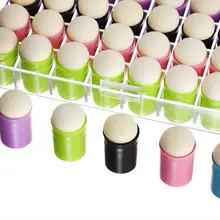 Dedo esponja daubers com caixa de armazenamento 40 pacote artesanato esponja daubers para desenho pintura tinta artesanato carimbando cartão fazendo diy pai