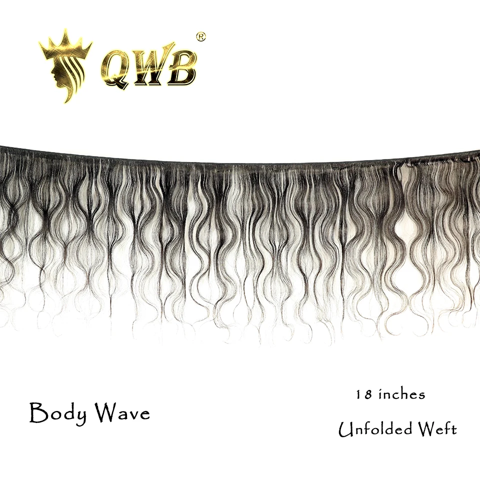 QWB Бесплатная доставка объемная волна 3 пучка/партия 12 ''~ 28''