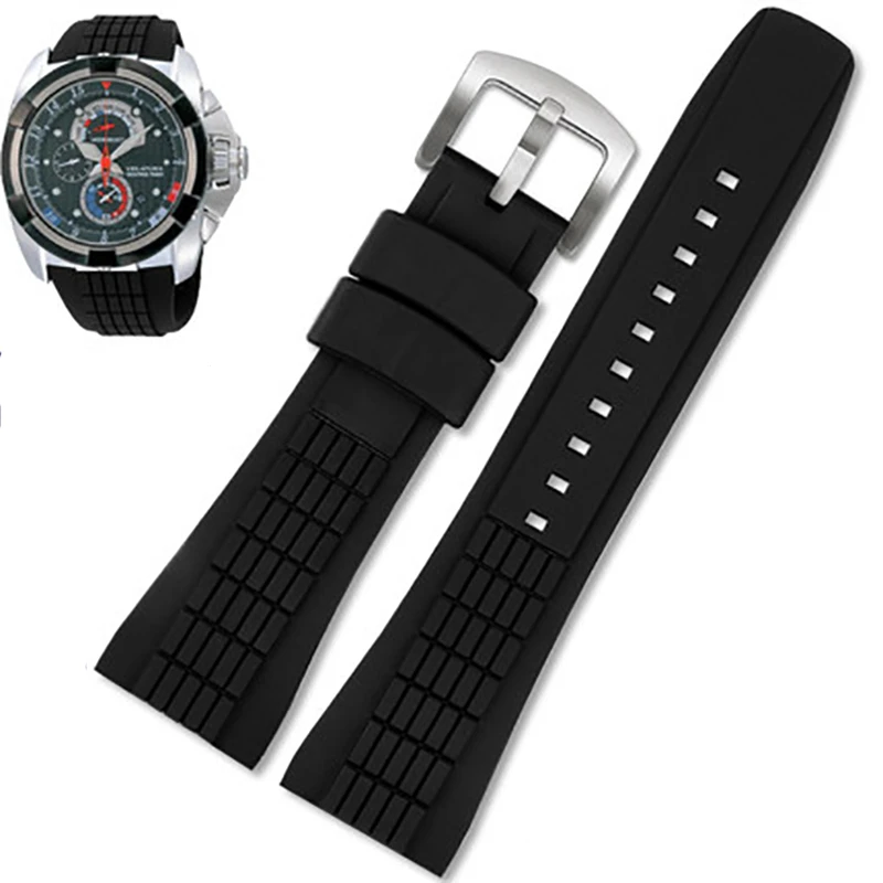 Correa de goma para reloj Seiko VELATURA/SRH 006 013 SPC007, resistente al  agua, de silicona negra de 26mm con hebilla de acero inoxidable, Correa  deportiva|Correas de reloj| - AliExpress