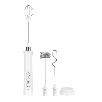 

Rechargeable Three-Head Handheld Whisk Portable Household Mixer Kitchen DIY Baking Mini Electric Milk Whisk