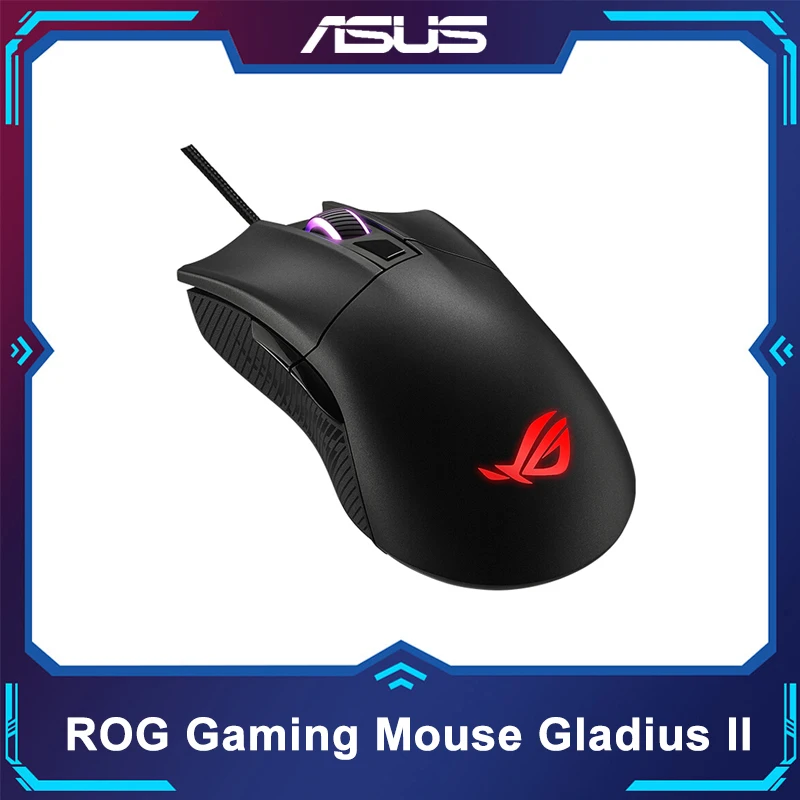ASUS ROG Gladius II G2 Стандартный эргономичная Проводная оптическая ptimized для кадров в