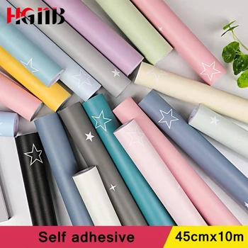 

Cartoon Solid Color Matte Wallpaper Waterproof Self adhesive Contact Paper for Living Room Kids Bedroom Dormitory Home Decor