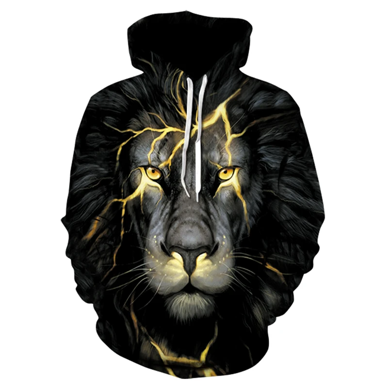 

Spring and Autumn New Tiger 3D Printing Men's Hoodie Street Casual Fashion Domineering Sweatshirt Children Long Sleeve Pullover