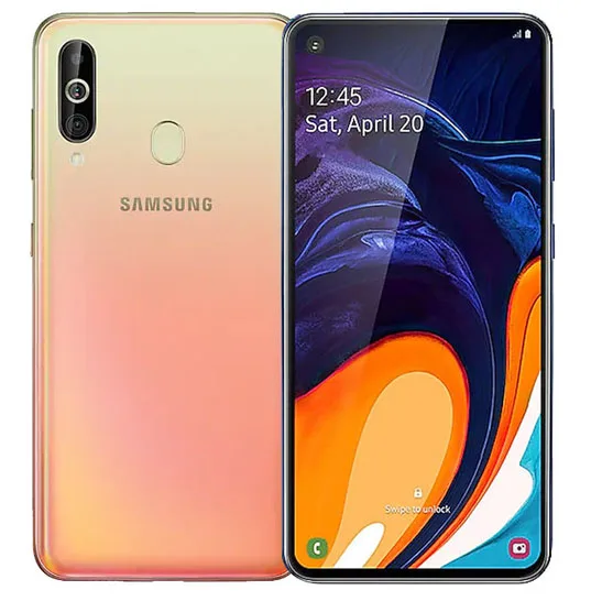 Оранжевый Samsung Galaxy A60 A6060 Dual Sim 6 Гб ram 64/128 ГБ rom LTE мобильный телефон Восьмиядерный 6," 4 камеры Snapdragon 675 NFC Смартфон - Цвет: Оранжевый