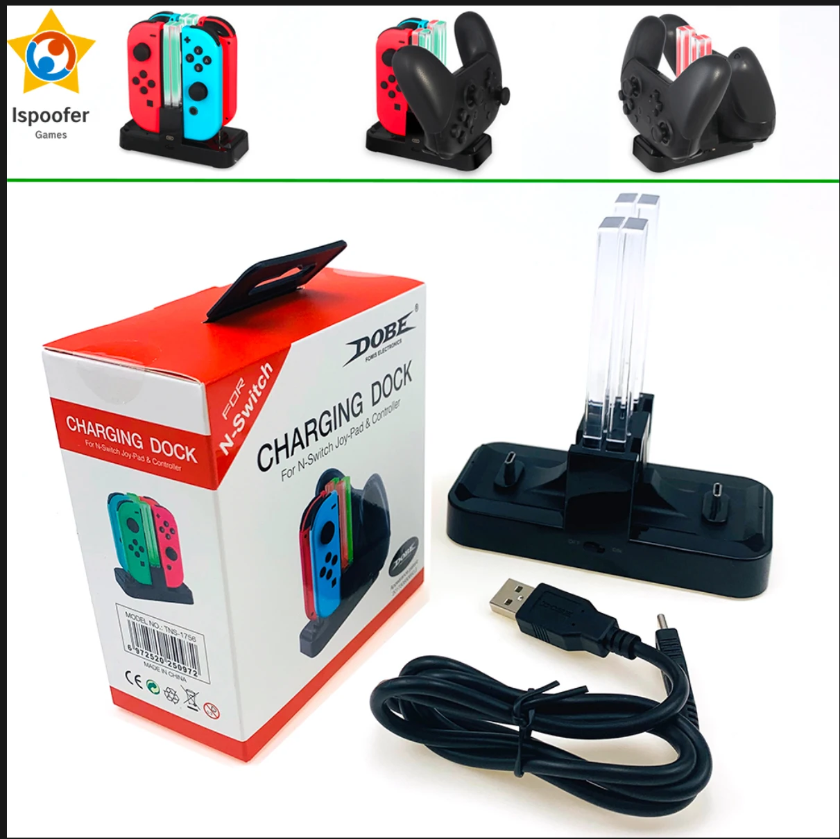 Новинка 2020 док станция 6 в 1 с USB зарядкой для Nintendo Switch светодиодный светодиодной