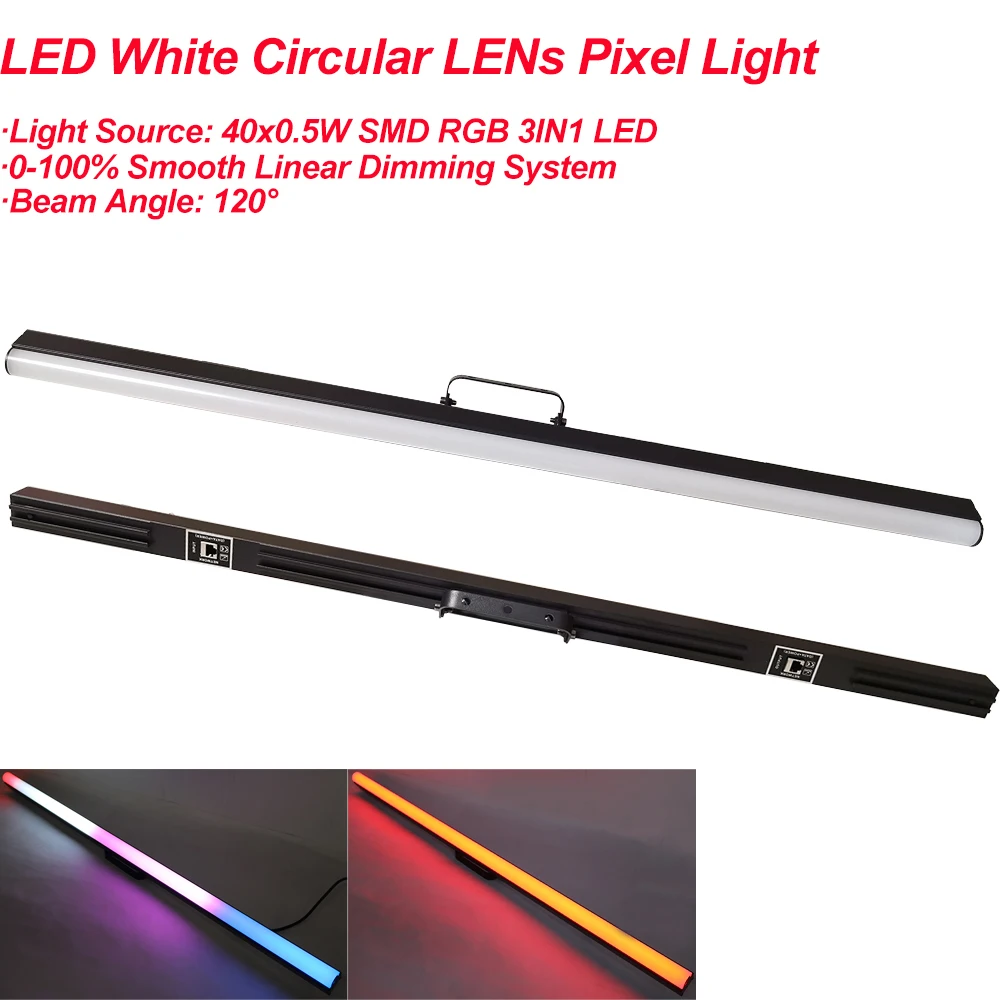 

40Pcs LED White Circular Lens Pixel Tube With 1Pcs Artnet DMX Controller Dj Stage LED Bar Light For Event Church Disco Party