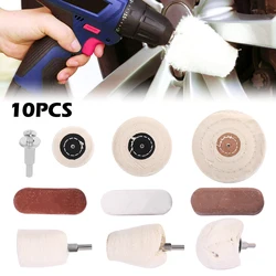Roda de polimento 10 pol. para carro, almofada de polimento em aço inoxidável com 3 unidades