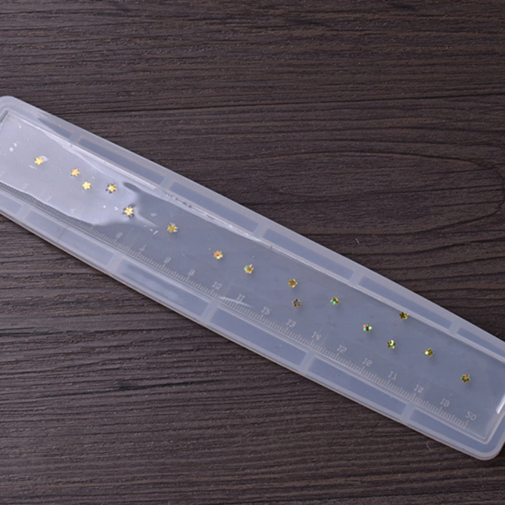 20cm Rectangle Transparent Silicone Mold for Jewelry Ruler Resin Epoxy DIY Handmade Craft Tool