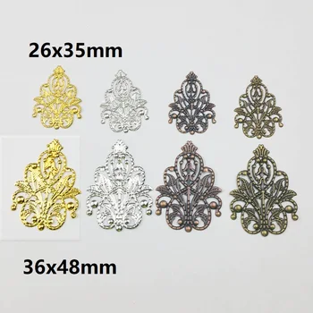 

20Pcs Filigree Wraps Flower Metal Crafts Gift Decoration DIY Findings cosplay accessories