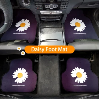 

fashion car mats for women men carpets car foot mats accesories floral flower universal use one set