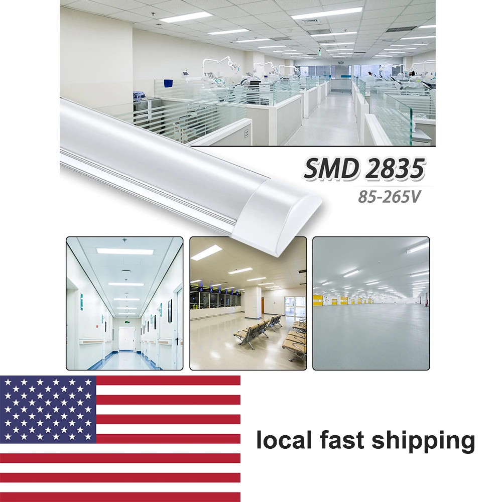 

220V Led Lamp Tube Led Cleaning Purification Light 10W 20W 30W 40W lampada led tube No Flicker 110V Linear Lamp Tri-proof Batten