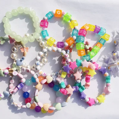 Korean Children's Acrylic Bead Bracelet Girls Jewelry