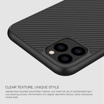 For iPhone 11 Case Nillkin Synthetic Fiber Carbon PC Back Cover Ultrathin Slim Phone Case for iPhone 11 Pro Max Cover 3