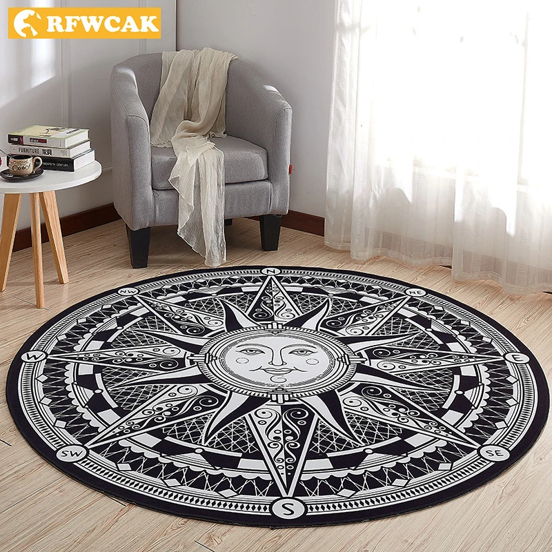 Cartoon Sun Godness Soft Area Rugs Carpets Living Room Bedroom Floor Mat Decor