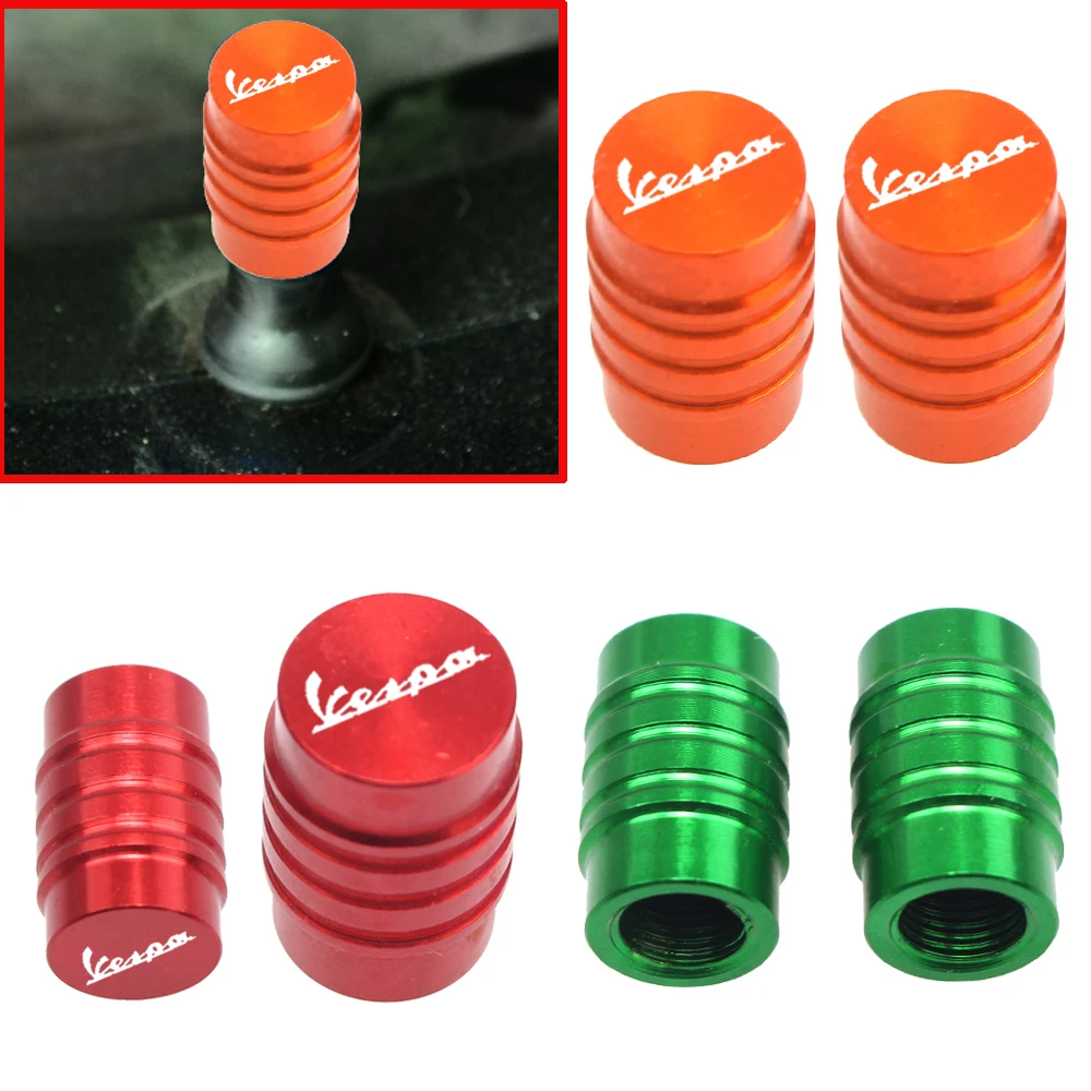 С логотипом мотоцикл VESPA CNC Wheel крышки стержня вентиля шины для GTS GTV LX Primavera 125 150 250