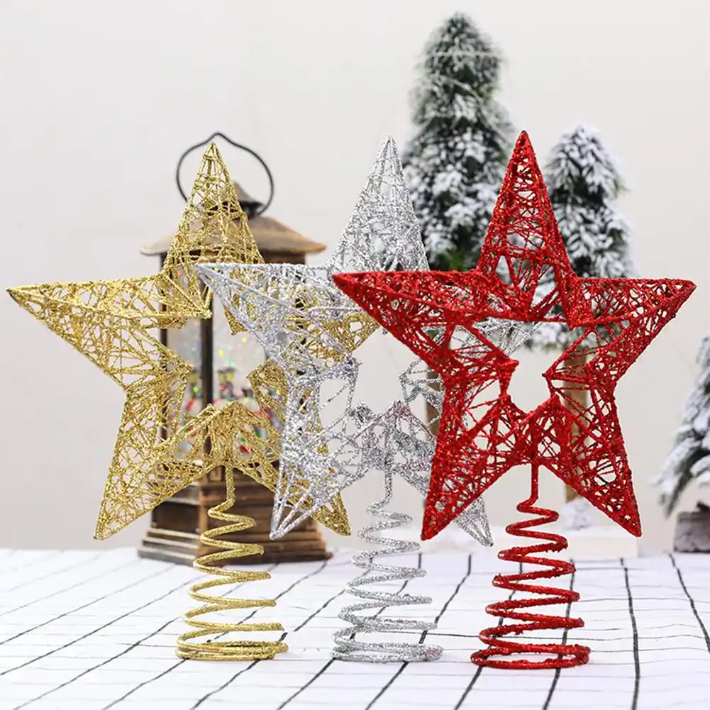 クリスマスツリーのトップスタークリスマスツリーの装飾五芒星鉄アート耐久性のある絶妙な飾り装飾 ツリートッパー Aliexpress