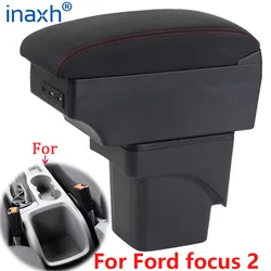 Reposabrazos para Ford Focus 2 mk2, caja de almacenamiento con reposabrazos, accesorios de coche, detalles interiores, piezas de reacondicionamiento, USB