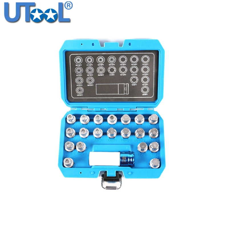 

21pc Locking Wheel Nut Screw Lock Socket Key Master Tamper Proof Kit Set For BMW