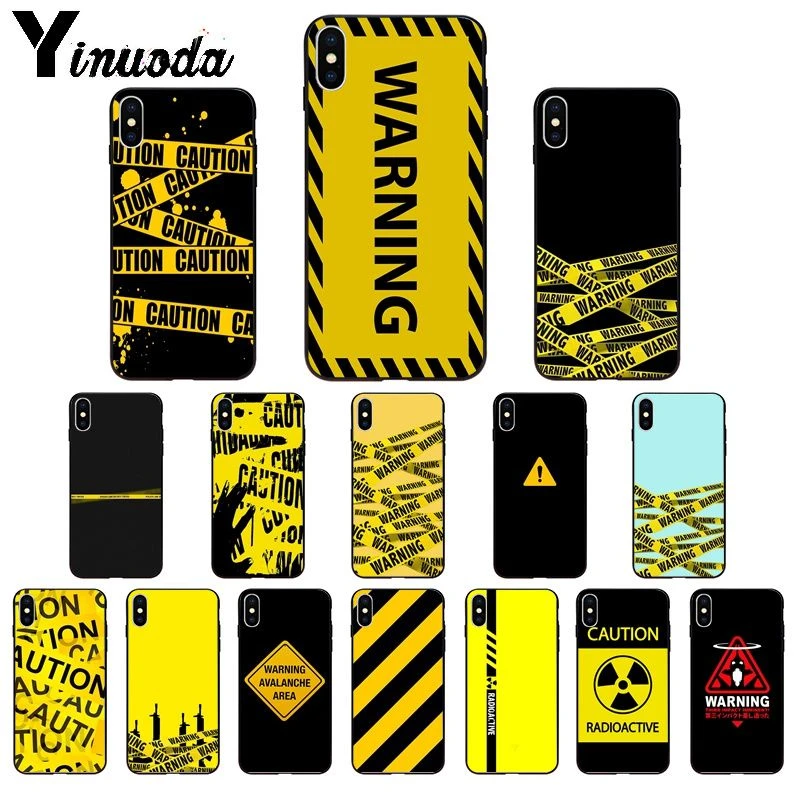 Classify Quickly medley Yinuoda Yellow Warning Tpu Soft High Quality Phone Case For Apple Iphone 8  7 6 6s Plus X Xs Max 5 5s Se Xr 11 11pro Max Cover - Mobile Phone Cases &  Covers - AliExpress