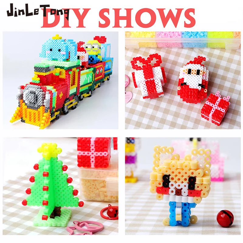 24 Colors 48200pcs 5mm Hama Beads For Kids Lron Fuse Beads Diy Puzzles High Quality Gift Children Toy Model Building Kit