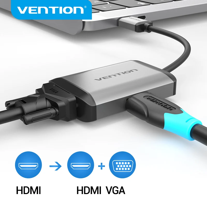 Адаптер Vention HDMI Spliiter в VGA 4 1 4K 3 5 мм Micro USB для HDTV PS4 | Электроника