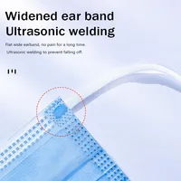 10-500pcs Disposable Adults individual package Masks Filter Meltblown Non-wove Face mask blue Breathable Protective masque mask 2