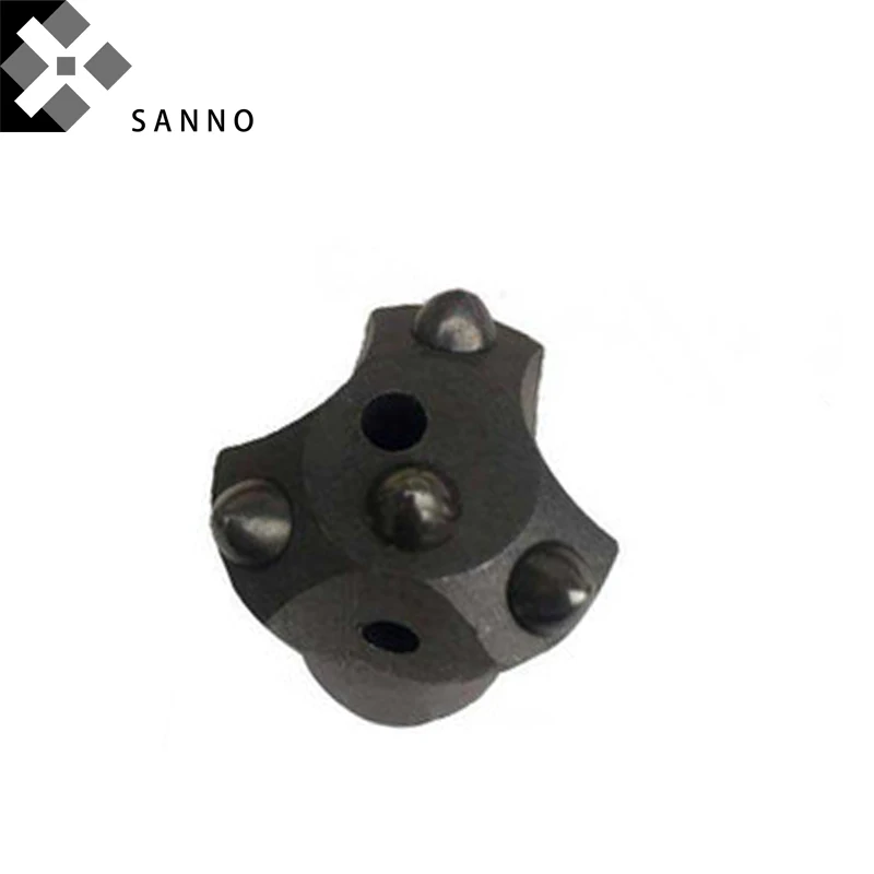 3pcs  4 Teeth taper button bits, mining drill bits for rock drilling and mining 30mm -42mm hard spherical cemented (3)