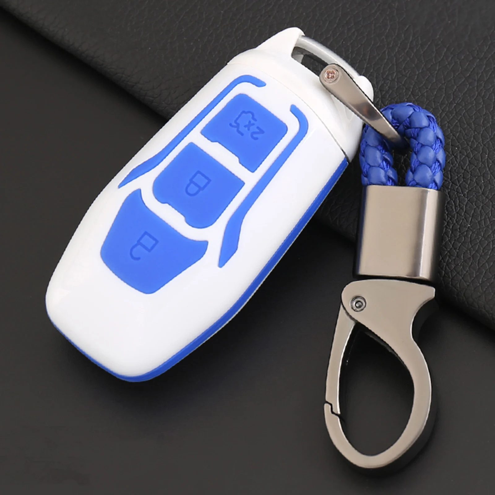 10x custodia protettiva per auto in fibra di carbonio Silicone custodia protettiva per auto per portachiavi Ford Edge Mondeo Mustang 8 10x custodia protettiva per auto in fibra di carbonio Silicone custodia protettiva per auto per portachiavi Ford Edge Mondeo Mustang - Hf7641bc923f647068f30762c6a9c0d5f7