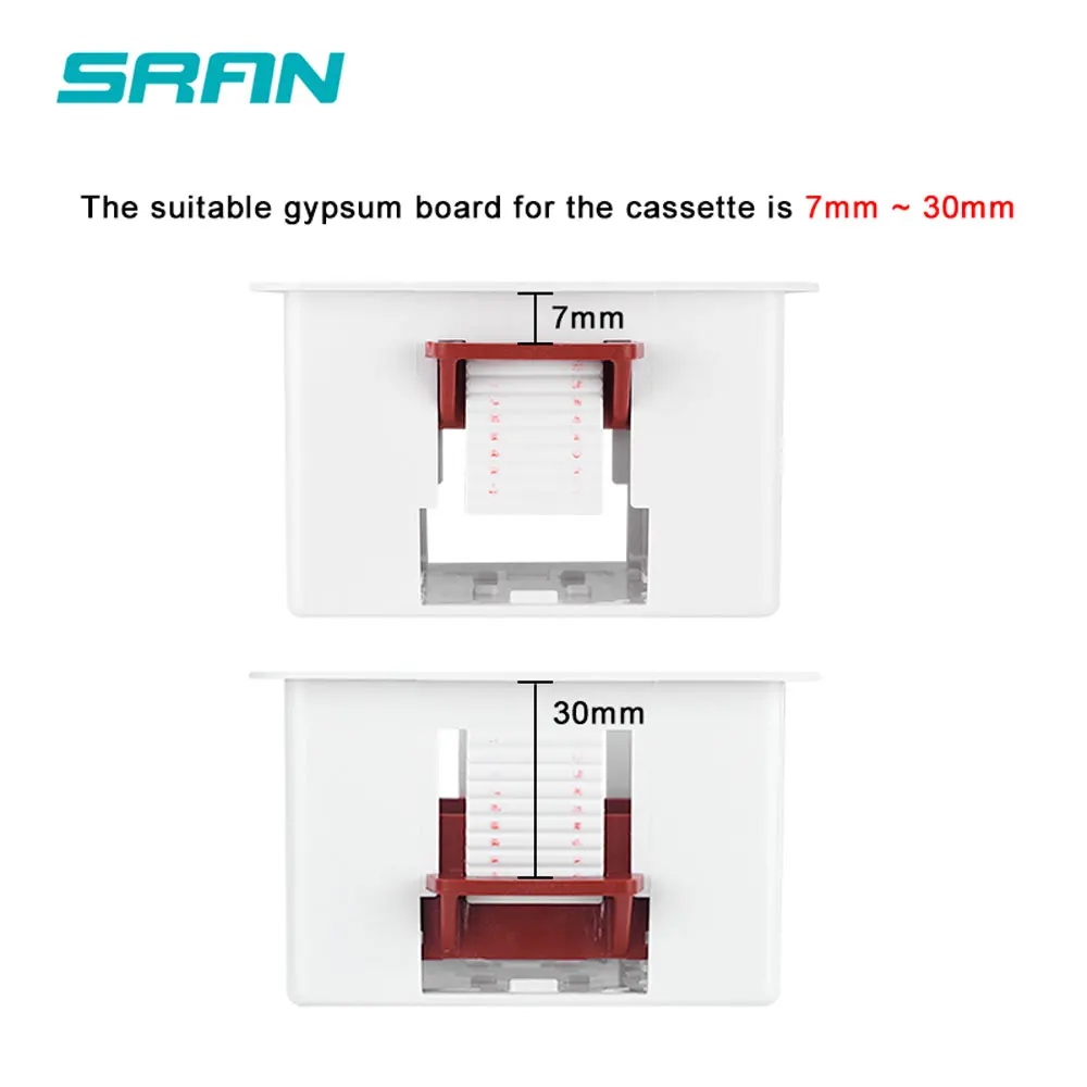 146 Type Dry Lining Box For Gypsum Board Plasterboad Drywall 47mm Depth Wall Switch BOX Wall Socket Cassette SRAN