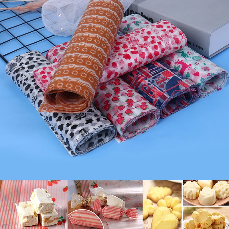 

50Pcs Wax Paper Disposable Food Wrapping Greaseproof Packaging Paper Sandwich Hamburger Wrapper Baking Packaging Paper