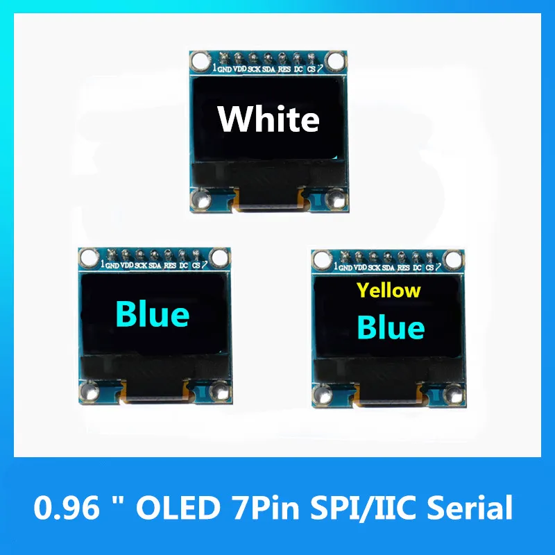 0.96 inch OLED SPI/IIC Serial White/Blue/Yellow OLED Display Module 128X64 I2C SSD1306 12864 LCD Screen Board GND VDD SCK SDA oled display module,display module
