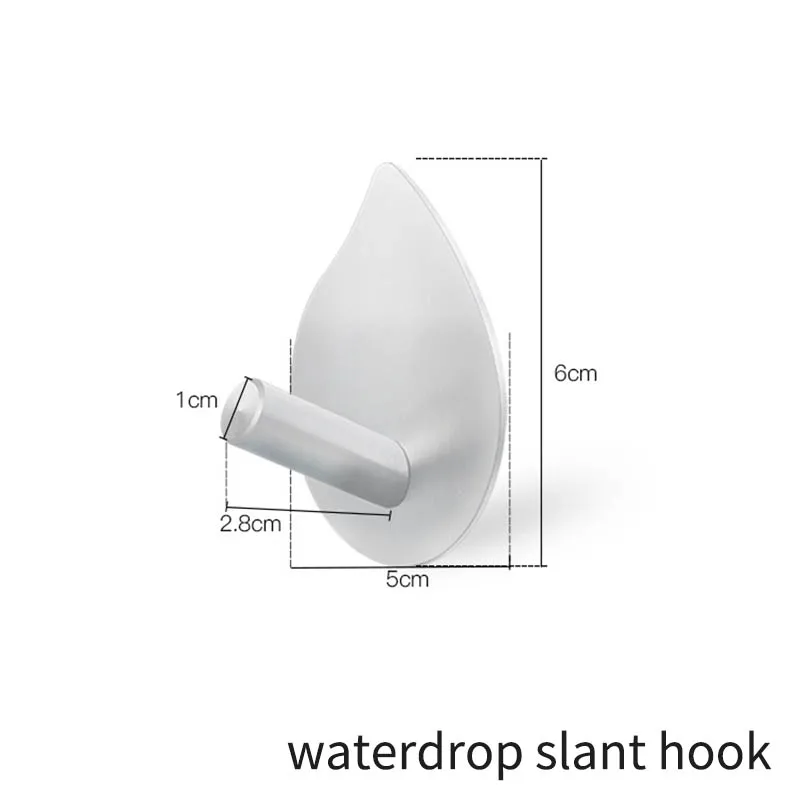 waterdrop slant hook Без царапин 1 шт. крючок для одежды Прочный Многофункциональный самоклеящийся непромокаемое полотенце вешалка из нержавеющей стали - Цвет: waterdrop slant hook