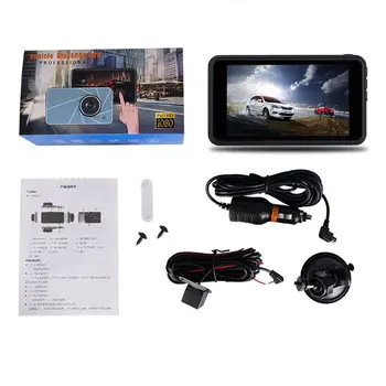 

2021 New 4 Inch 1080P Car Night Vision Driving Recorder Cycle Recording Dual Camera Video