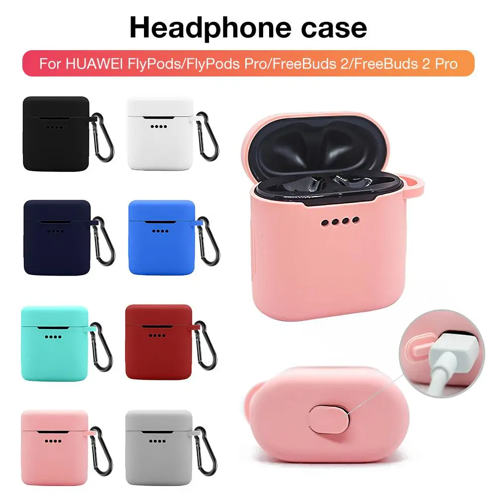Защитный чехол для Bluetooth гарнитуры силиконовый хранения HUAWEI FlyPods Pro FreeBuds 2