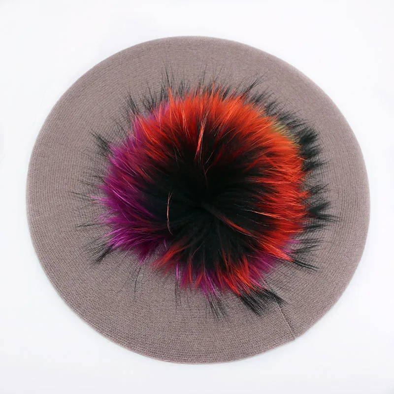 Béret Français Femme En Laine D'hiver - Modèle Poilu Et Doux, Jaune, Circonférence 56-58 Cm - Accessoire Mode Chaud Et élégant Pour L'automne-hiver